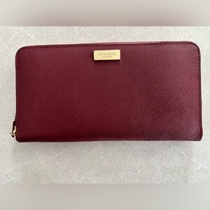 Kate Spade Maroon Large Wallet